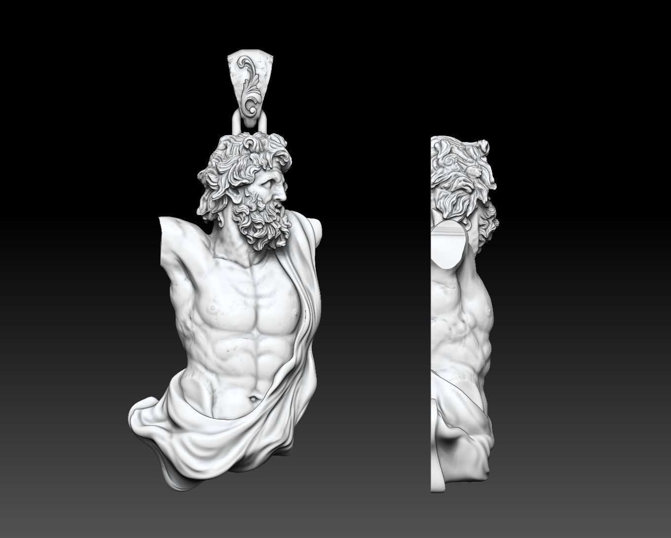 zeus Dias pendant  3D print model_9