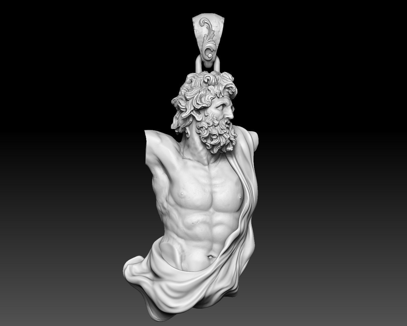 zeus Dias pendant  3D print model_10