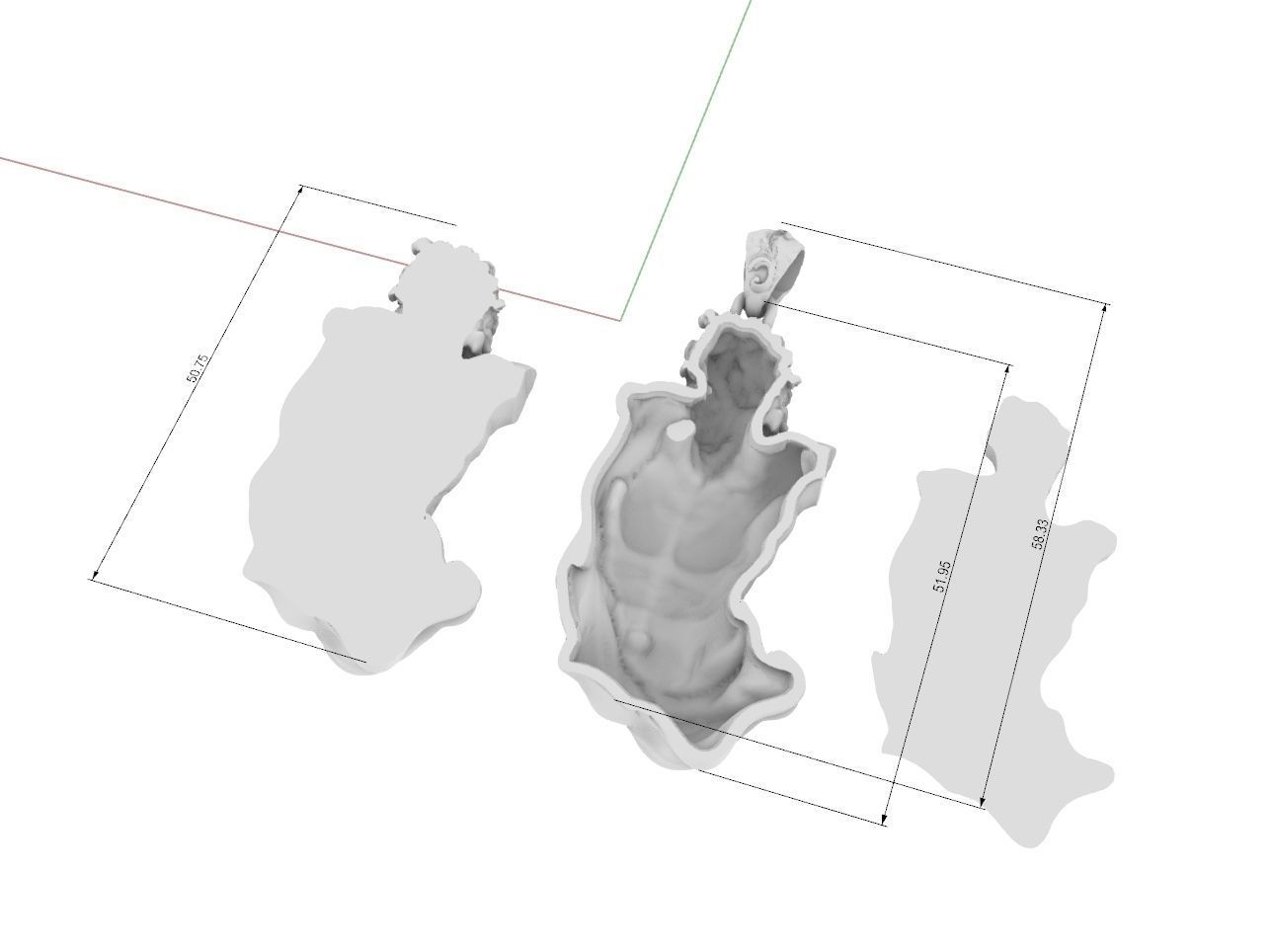 zeus Dias pendant  3D print model_3