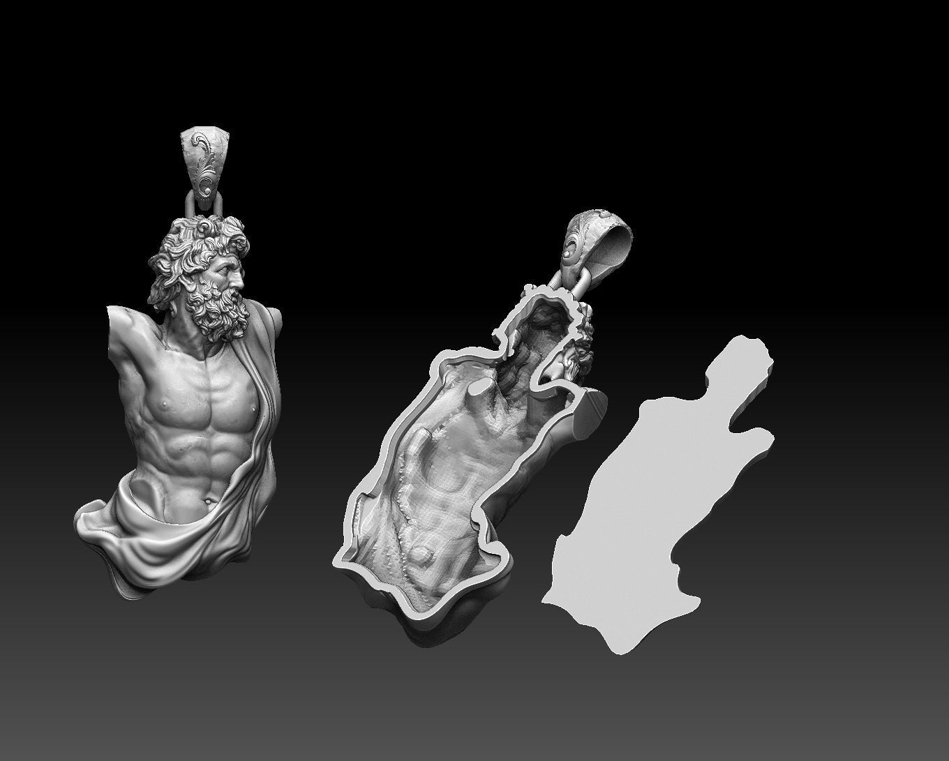 zeus Dias pendant  3D print model_8