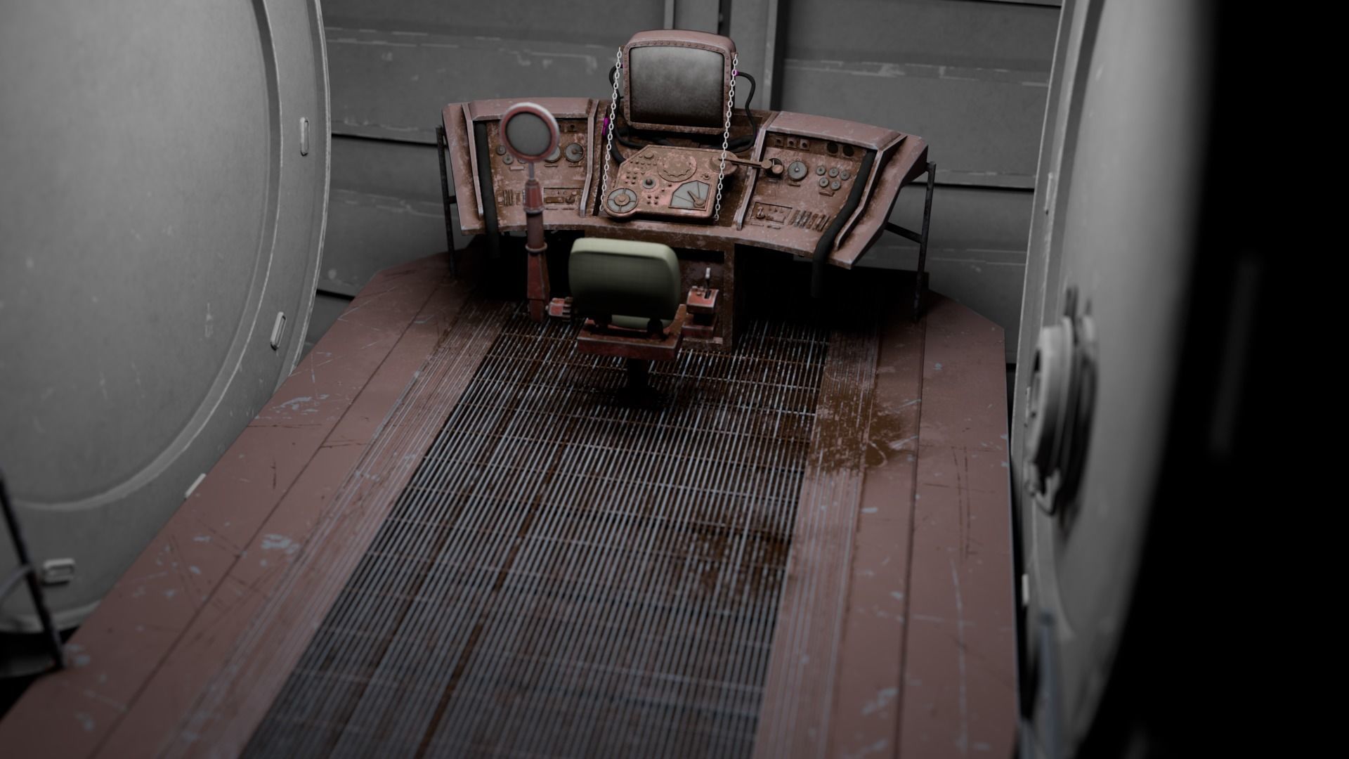 Steampunk Time Machine Low-poly 3D model_6