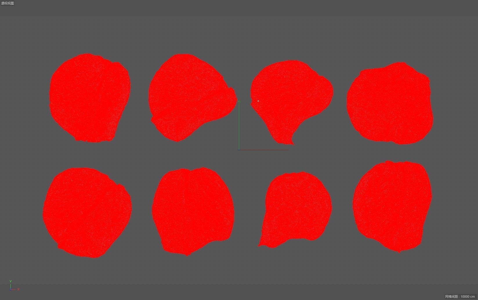 petal flower plant Rose flower Rose petal 3D model_1