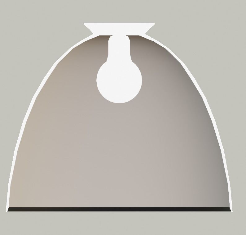 Ceiling light C539BL Low-poly 3D model_10