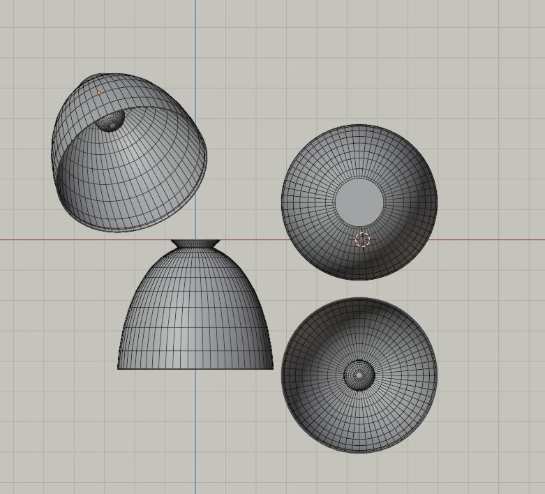 Ceiling light C539BL Low-poly 3D model_3