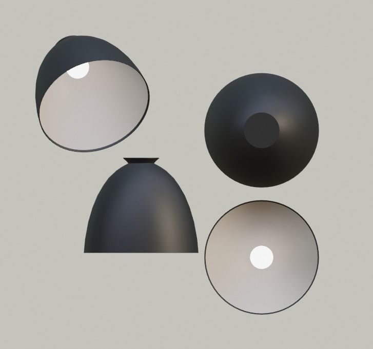 Ceiling light C539BL Low-poly 3D model_2