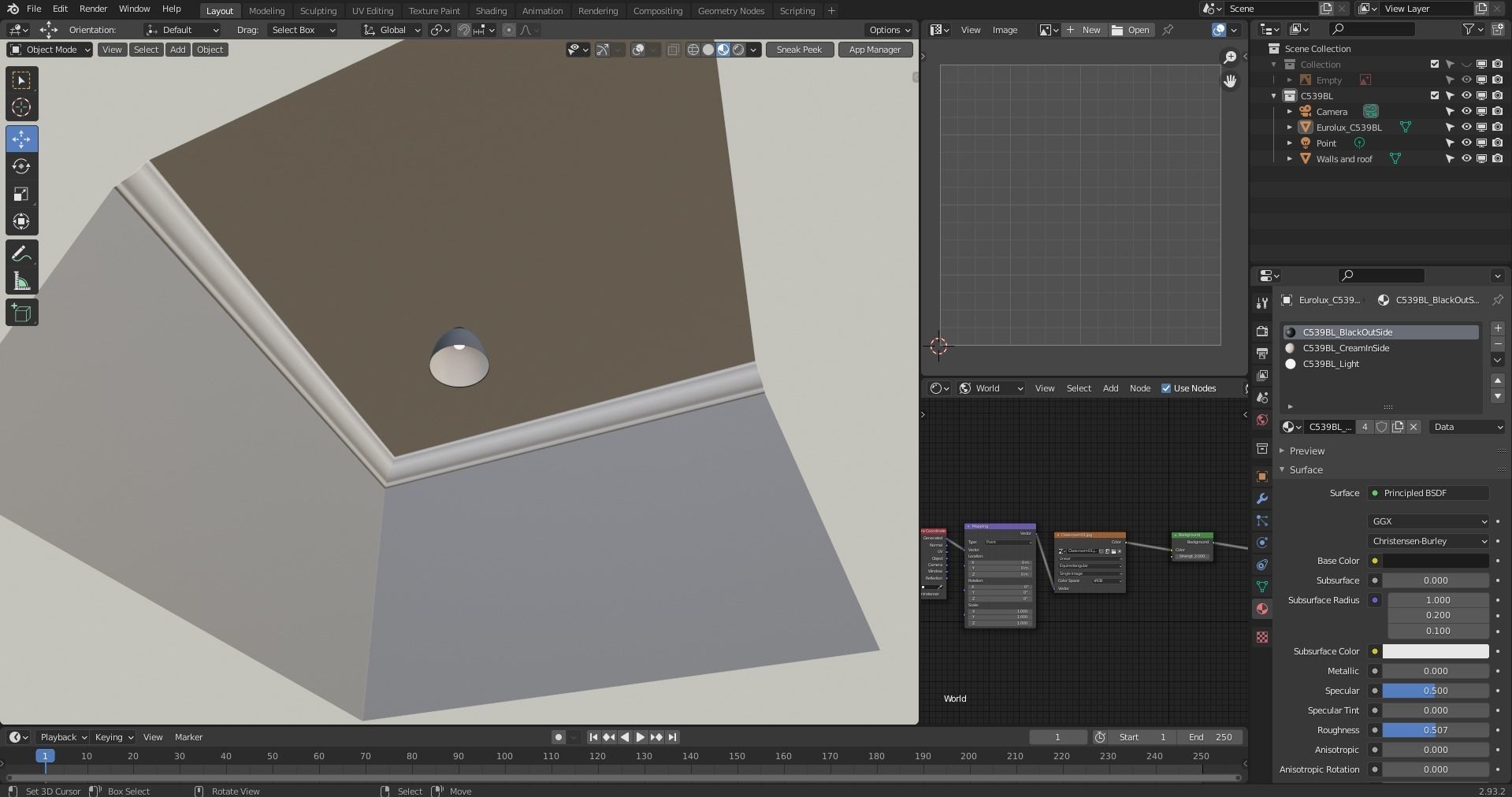 Ceiling light C539BL Low-poly 3D model_15