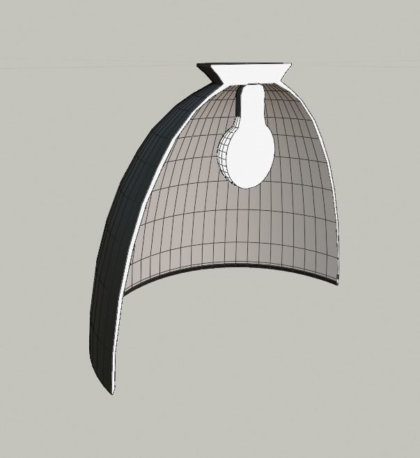 Ceiling light C539BL Low-poly 3D model_9