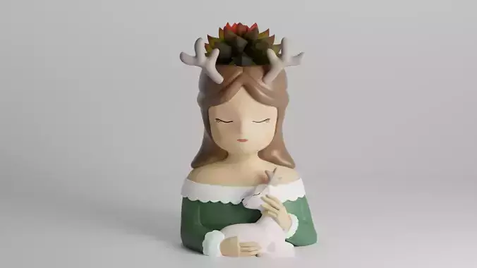 Deer Goddess Planter