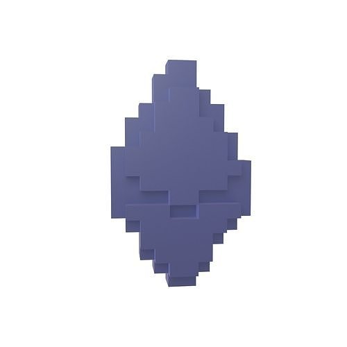Voxel Ethereum v1 002 Low-poly 3D model