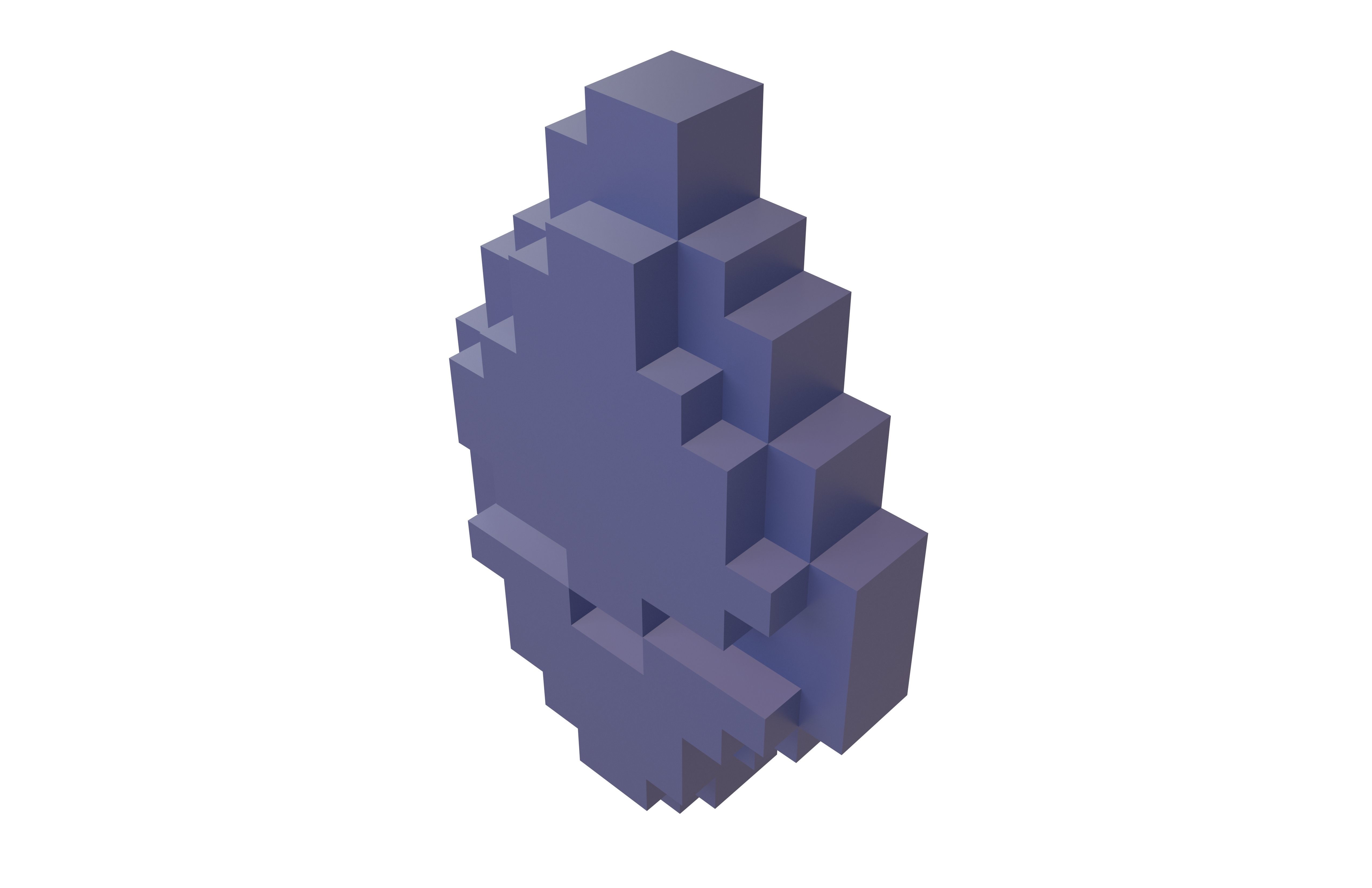 Voxel Ethereum v1 002 Low-poly 3D model_2
