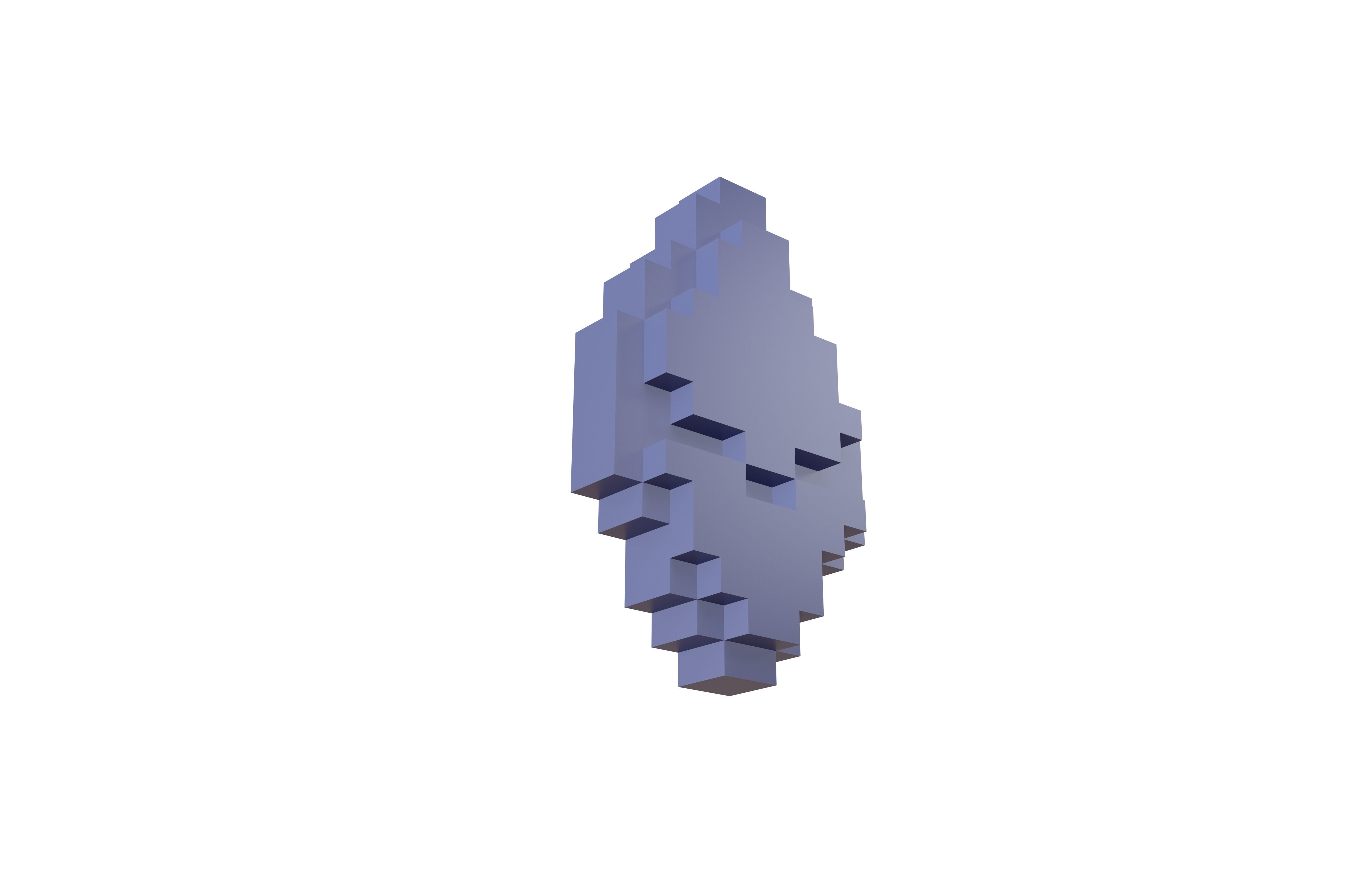 Voxel Ethereum v1 002 Low-poly 3D model_3