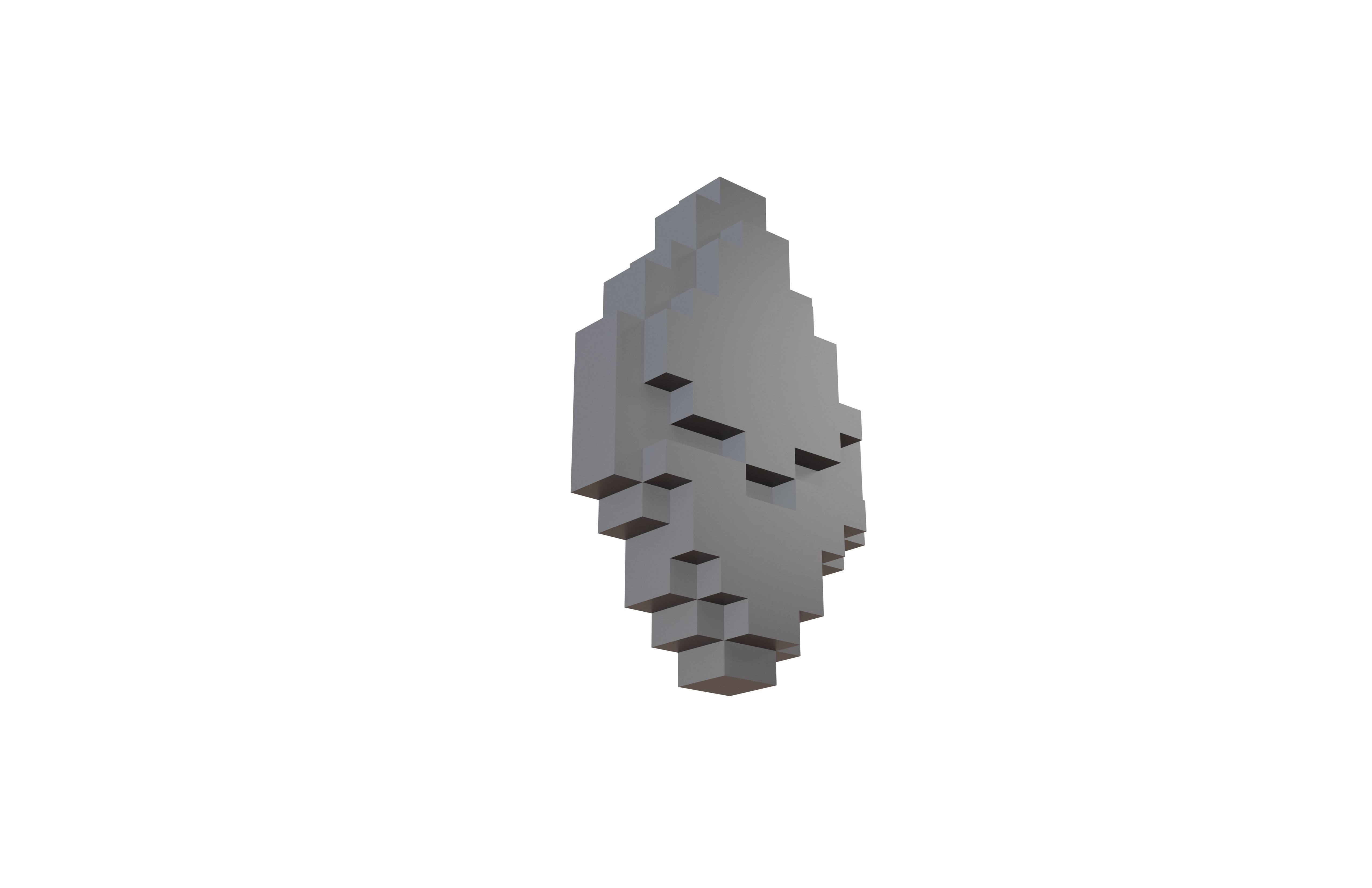 Voxel Ethereum v1 003 Low-poly 3D model_3