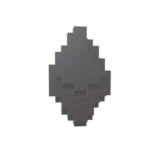Voxel Ethereum v1 003 Low-poly 3D model