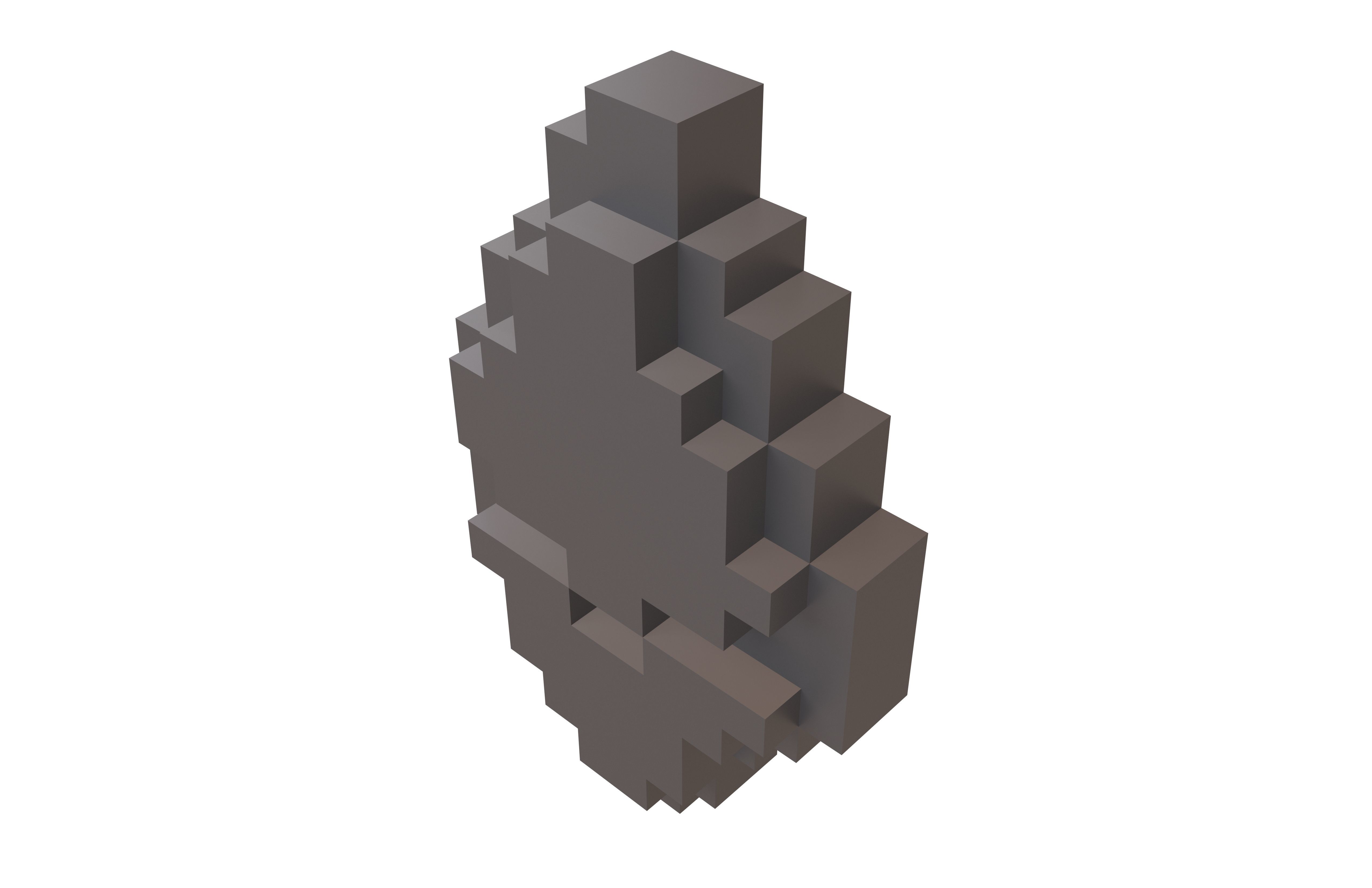Voxel Ethereum v1 003 Low-poly 3D model_2