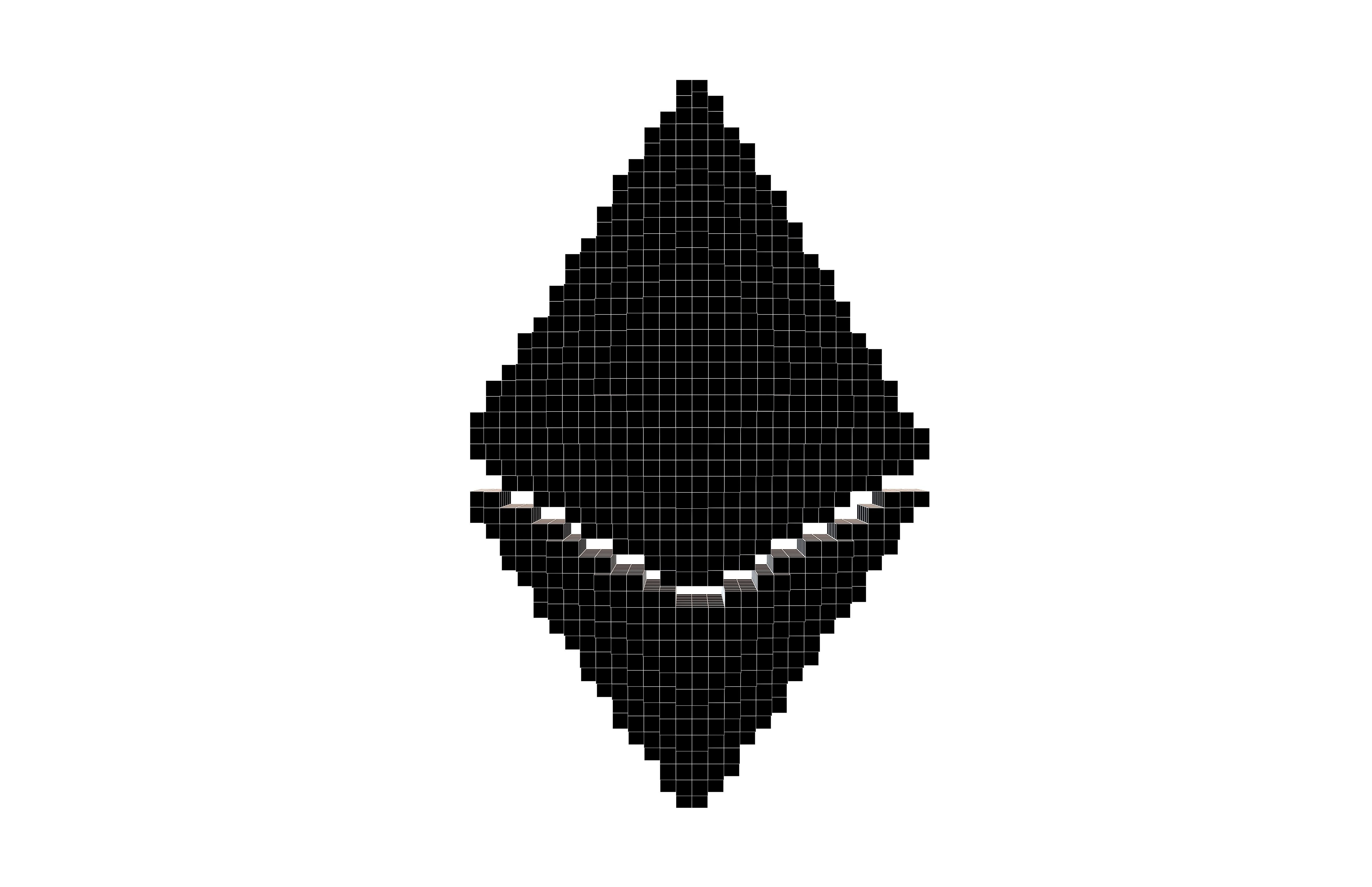 Voxel Ethereum v2 001 Low-poly 3D model_5