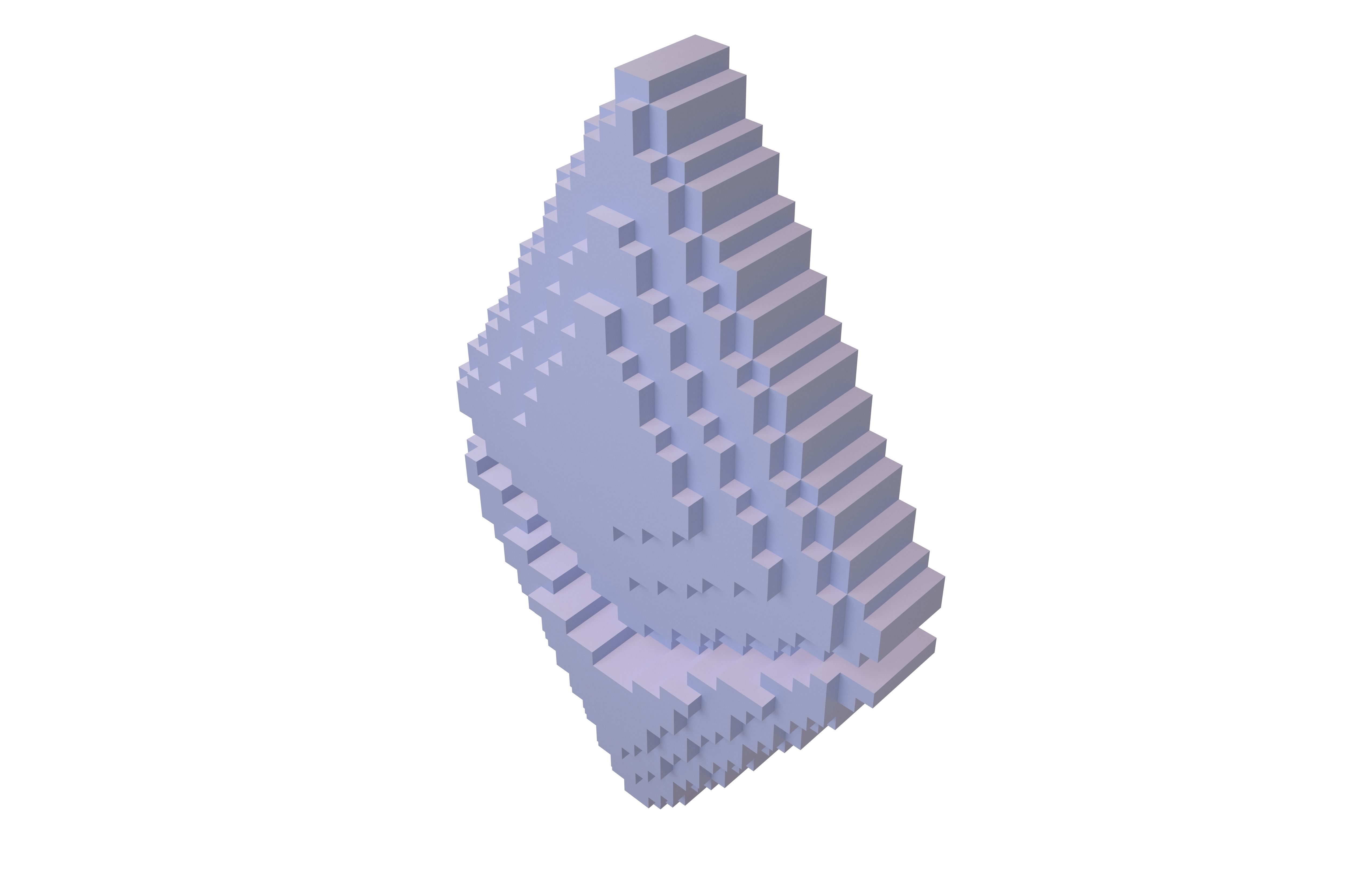 Voxel Ethereum v2 001 Low-poly 3D model_2