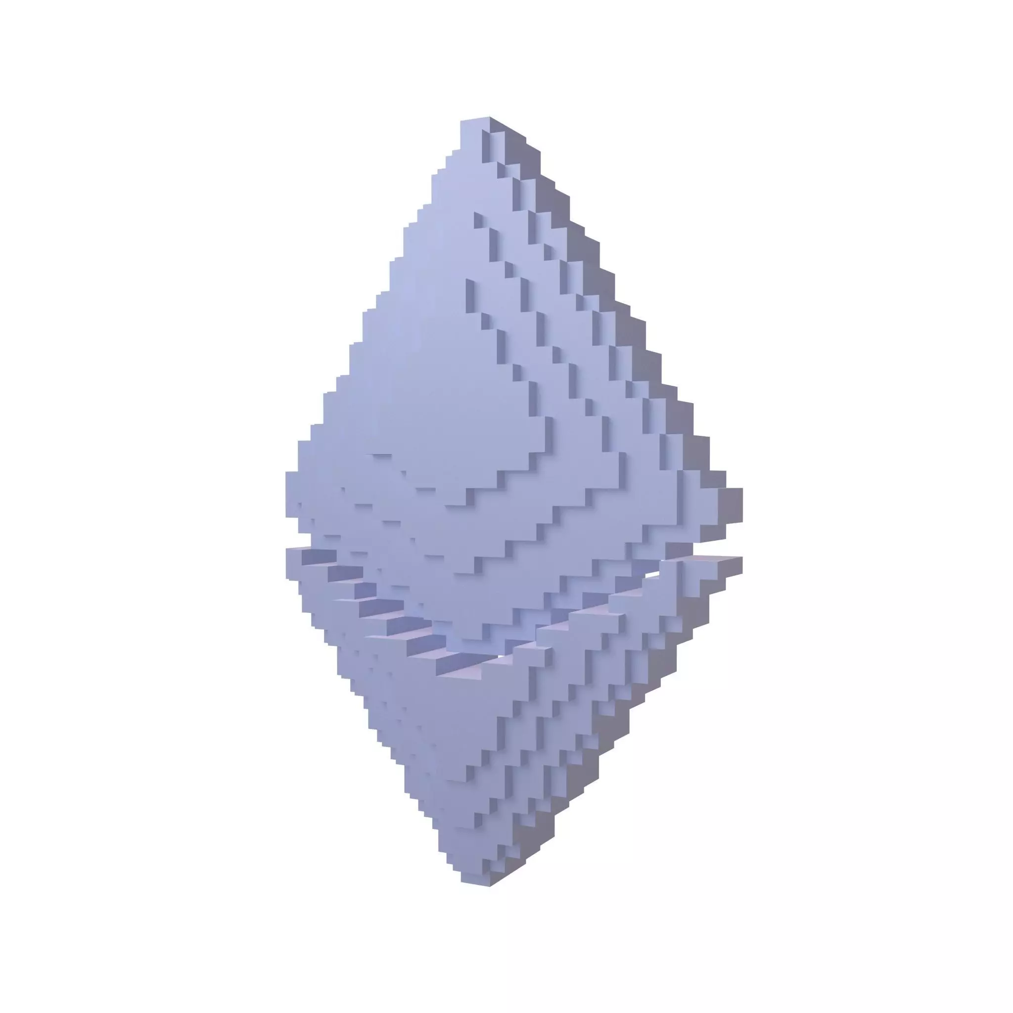Voxel Ethereum v2 001 Low-poly 3D model_0