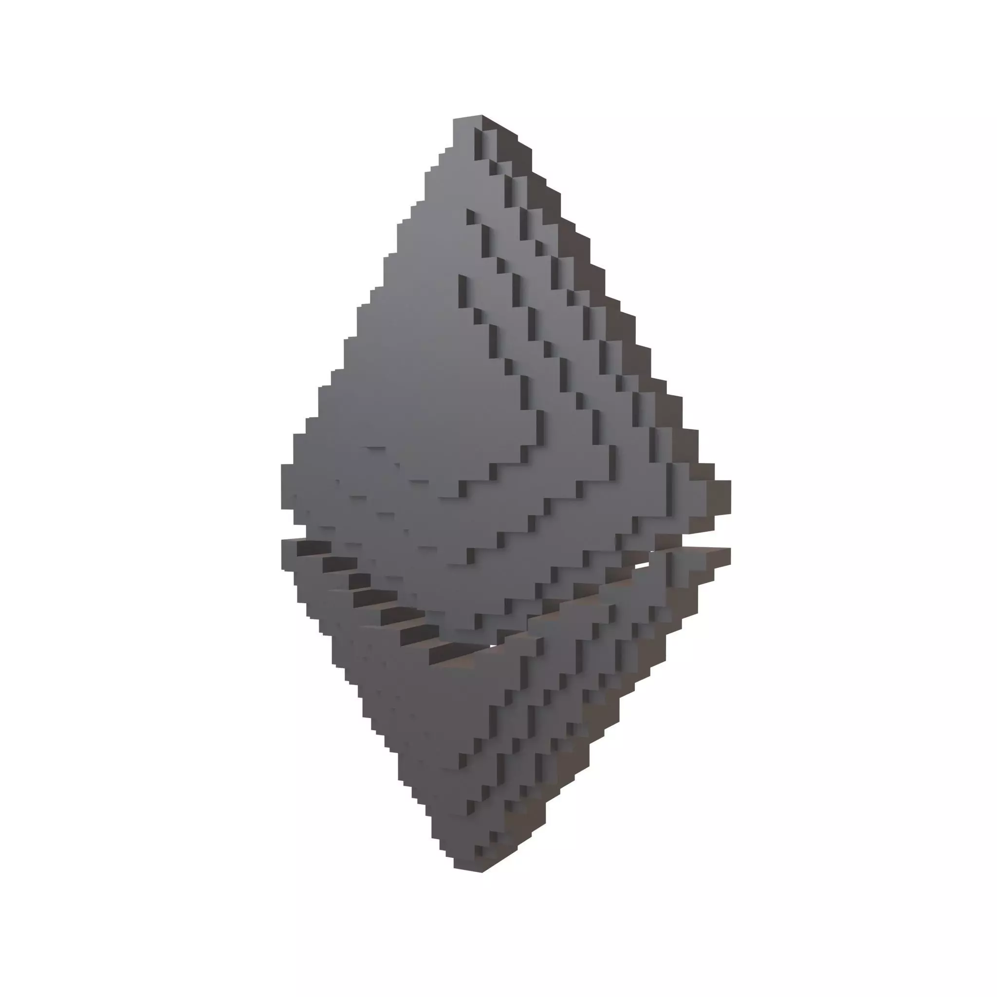 Voxel Ethereum v2 003 Low-poly 3D model_0