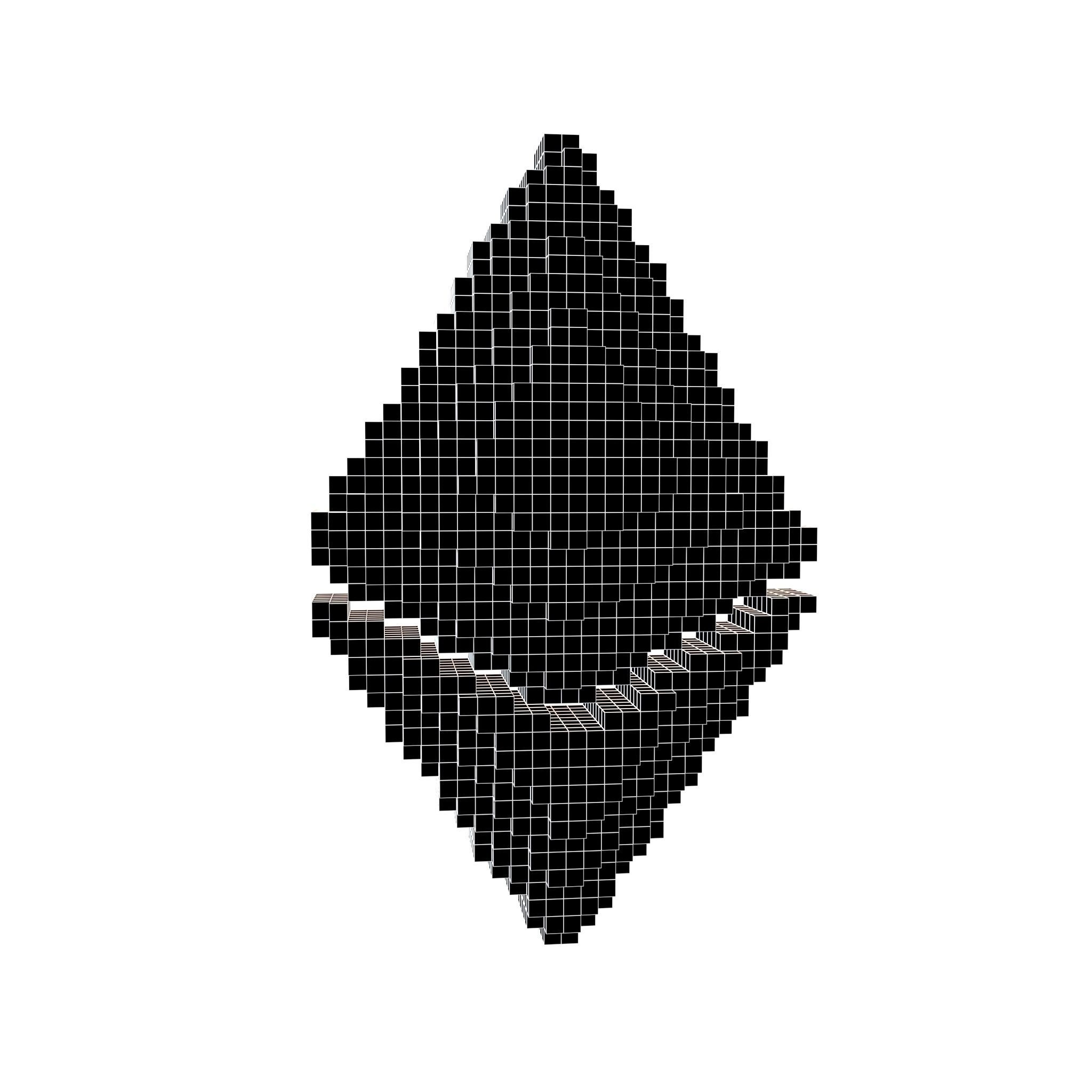 Voxel Ethereum v2 003 Low-poly 3D model_4