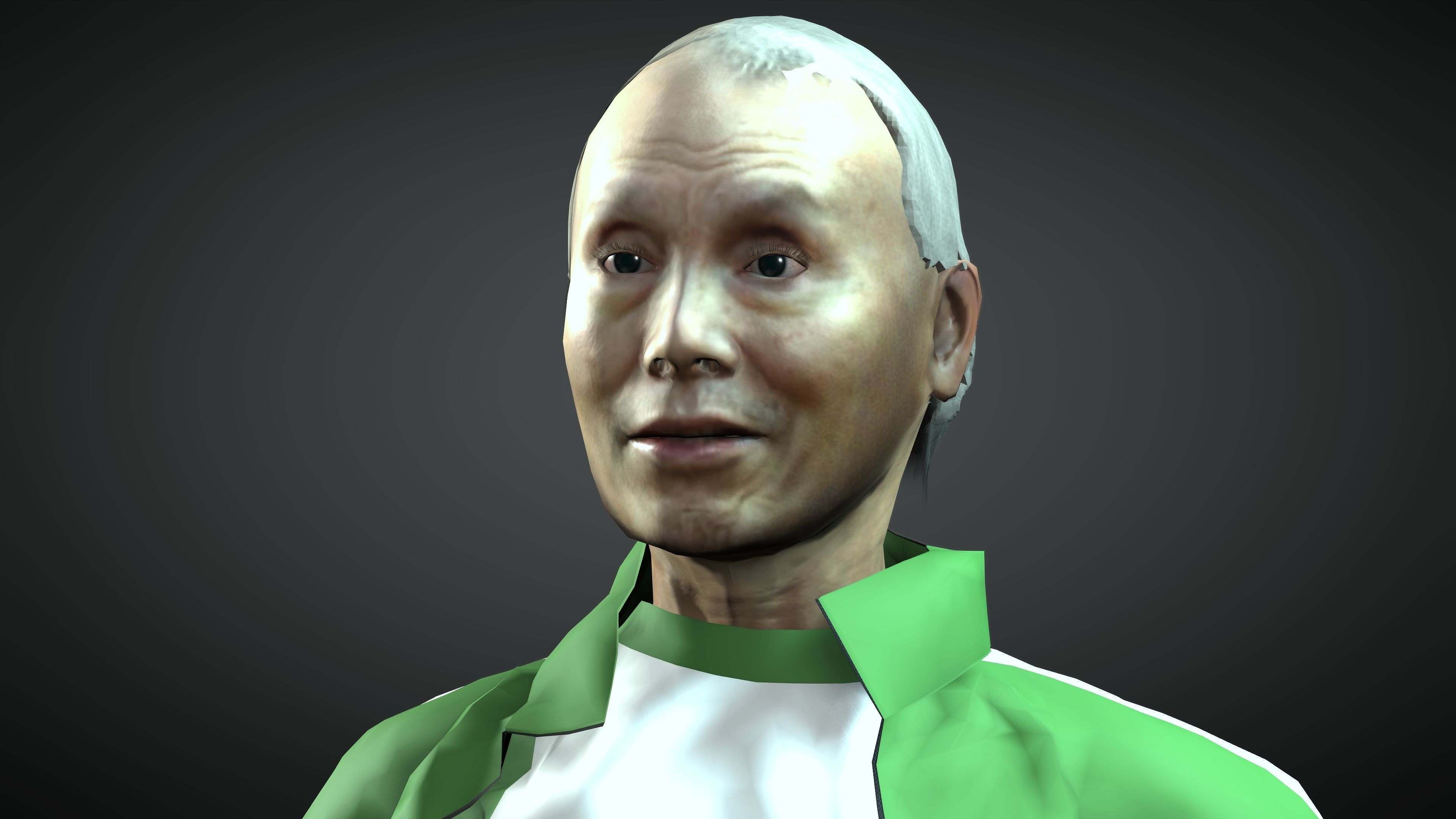 Squid Game Oh Il Nam Low-poly 3D model_5