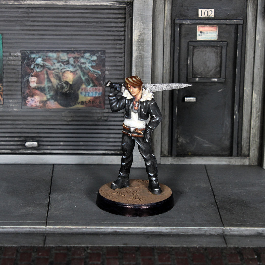 Squall Leonhart from Final Fantasy VIII 3D Print Miniature 3D print model_2