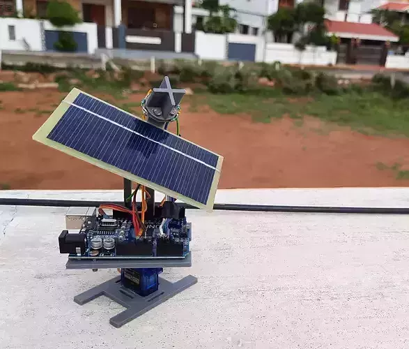 Dual Axis solar Tracker 3D print model