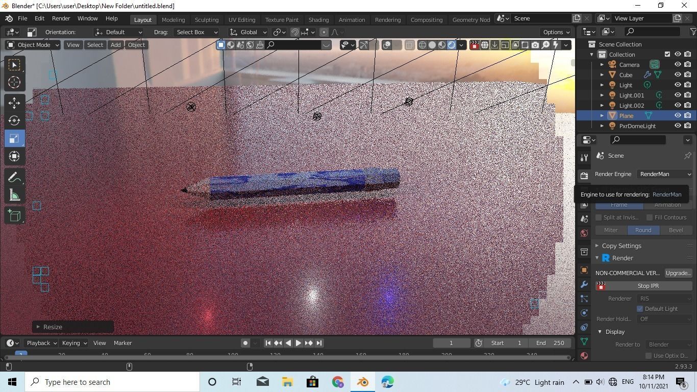 renderman pencil Low-poly 3D model_12