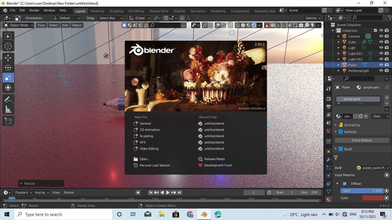 renderman pencil Low-poly 3D model_2