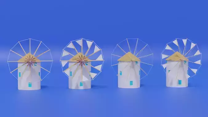 Cartoon Greek Windmill Collection
