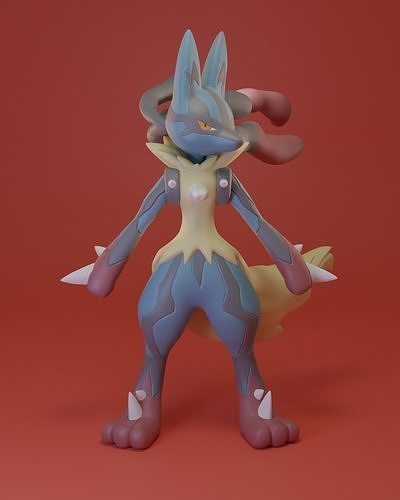 Pokemon - Mega Lucario 3D print model