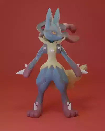 Pokemon - Mega Lucario 3D print model
