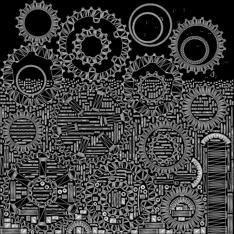 Shimano CSHG 200-8 Speed Cassette Silver Low-poly 3D model_6