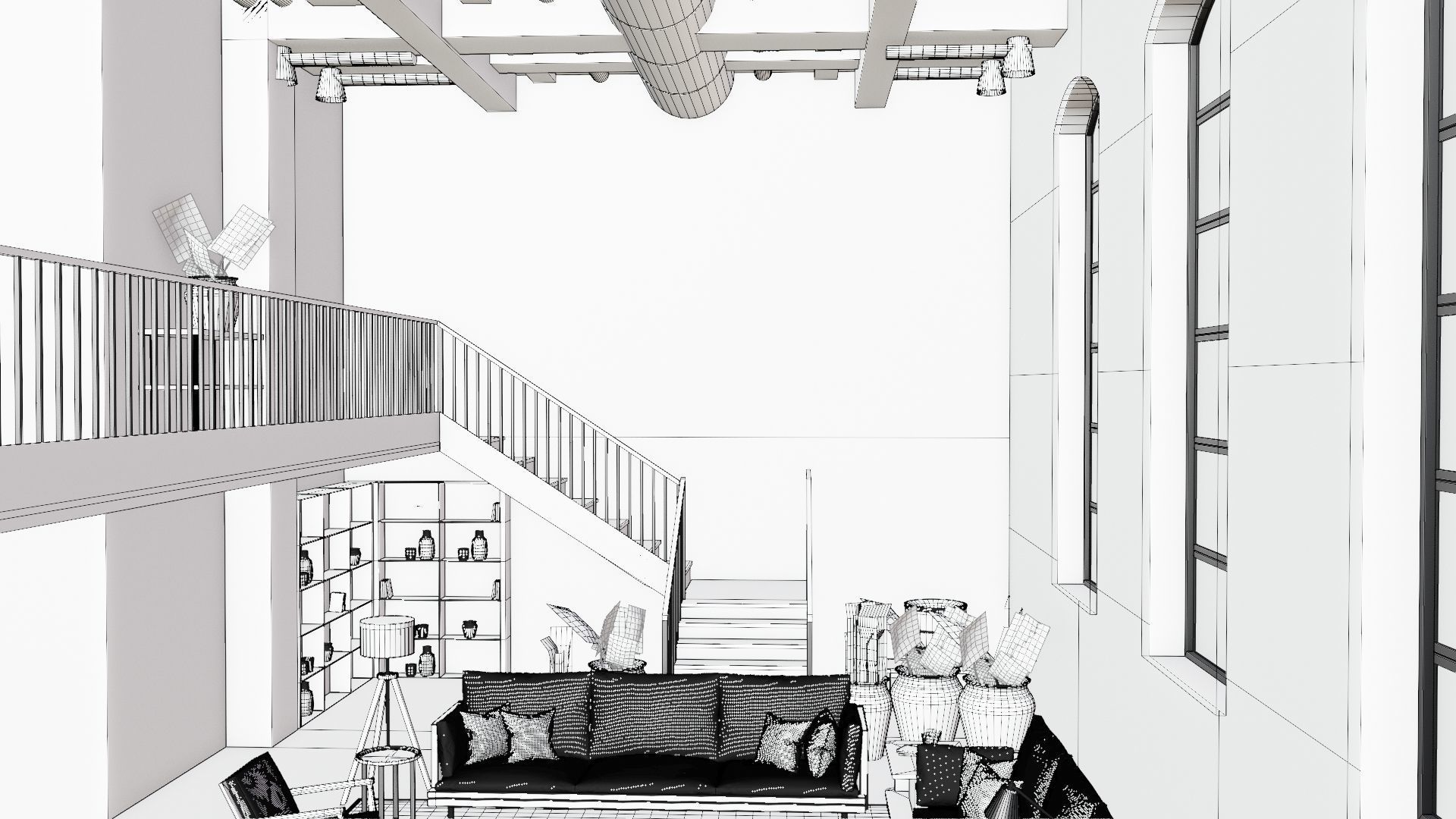 industrial living room 3D model_10