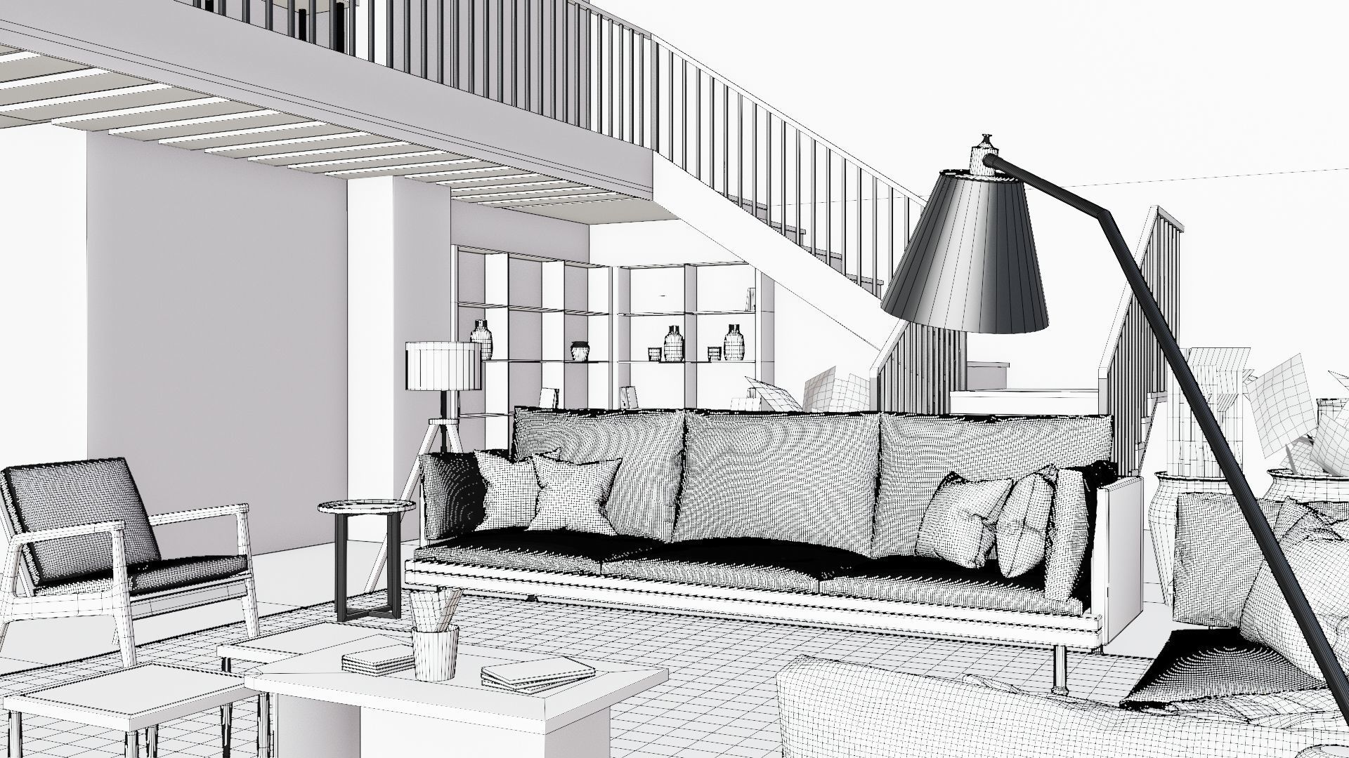 industrial living room 3D model_8