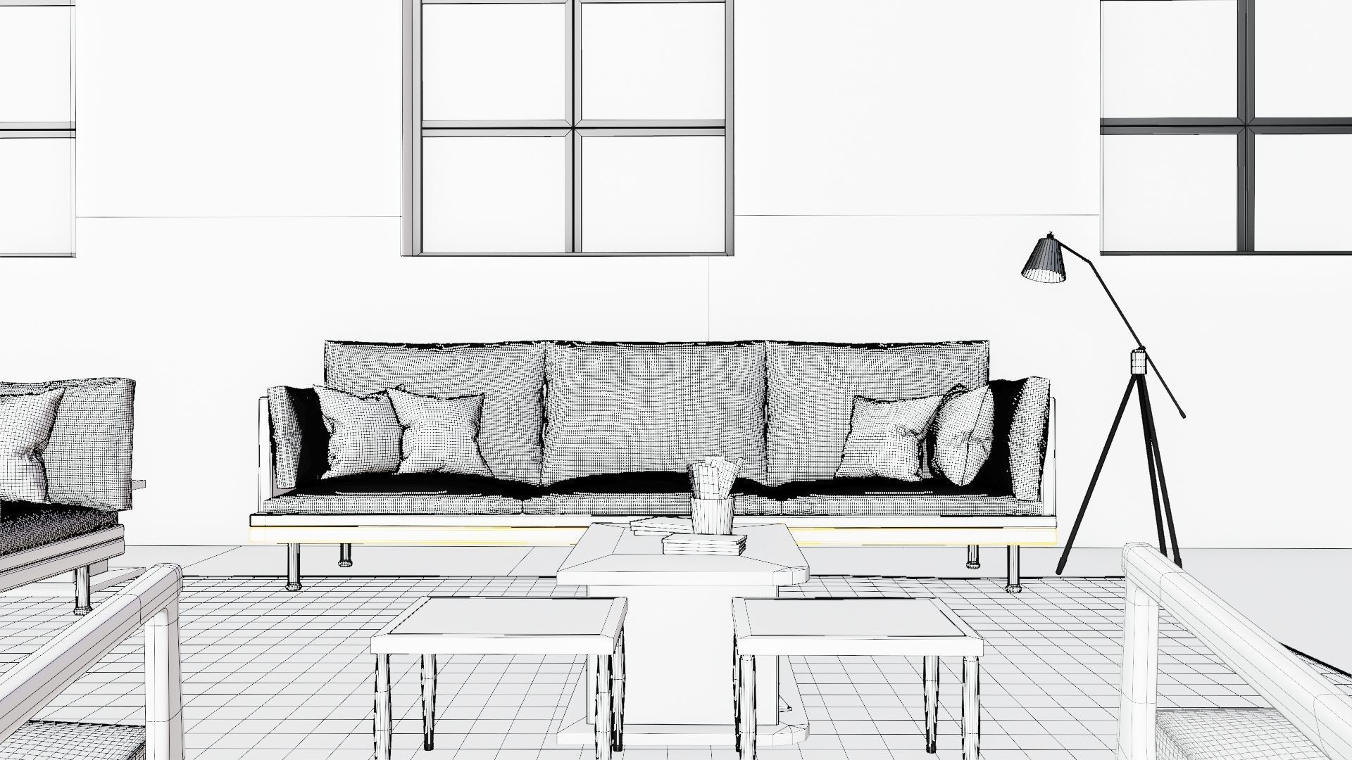 industrial living room 3D model_9