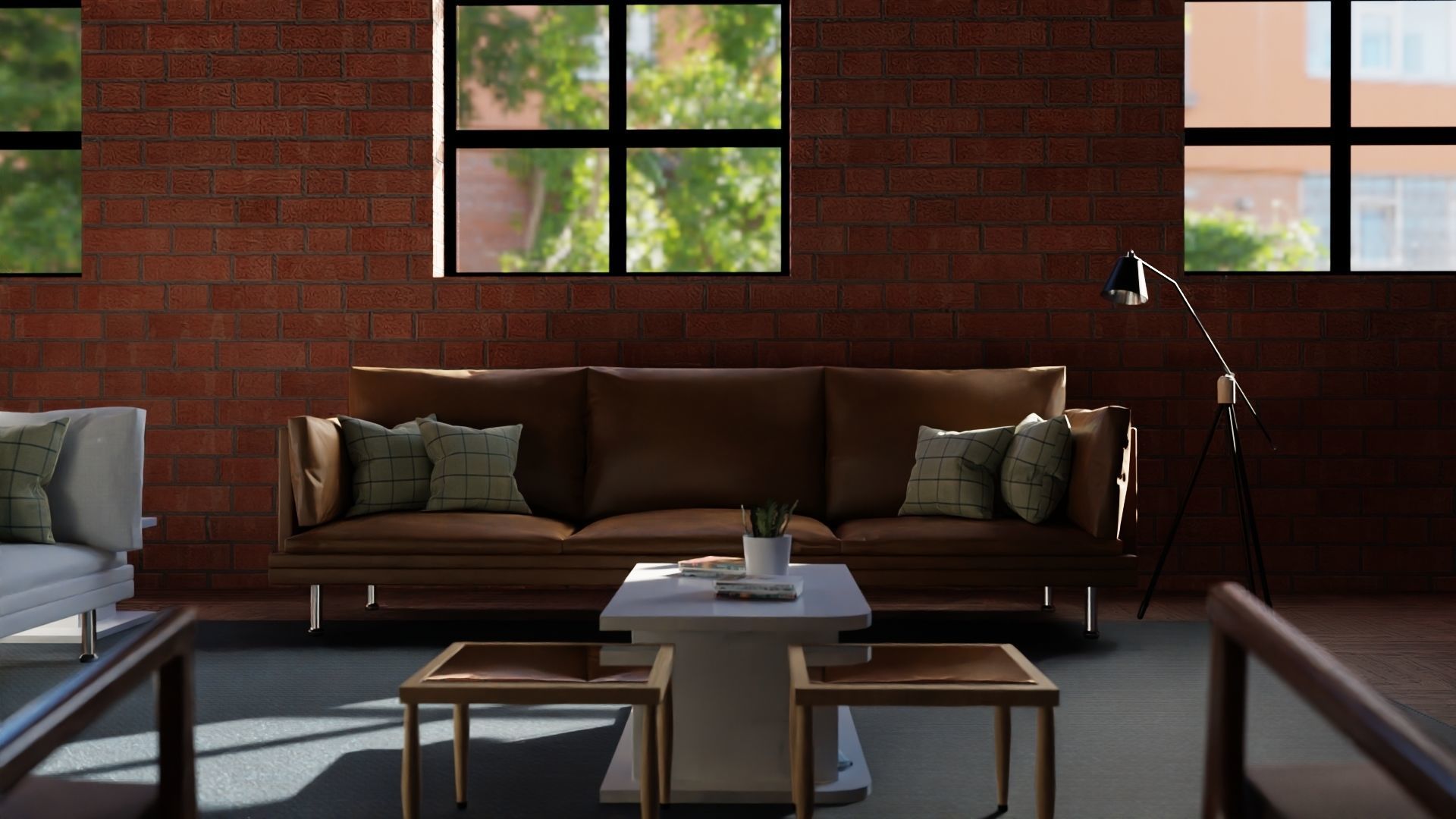 industrial living room 3D model_4
