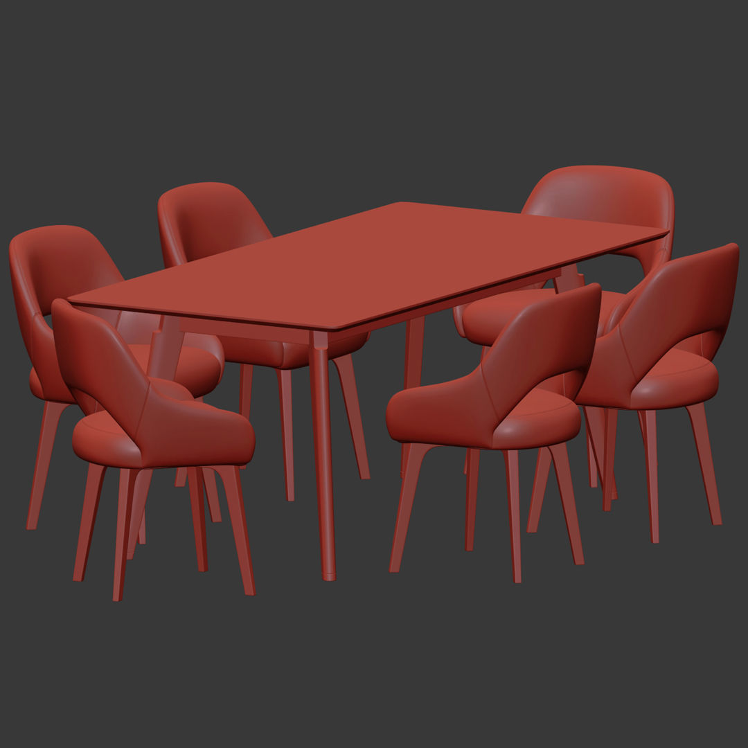 Dining Set 26 3D model_2