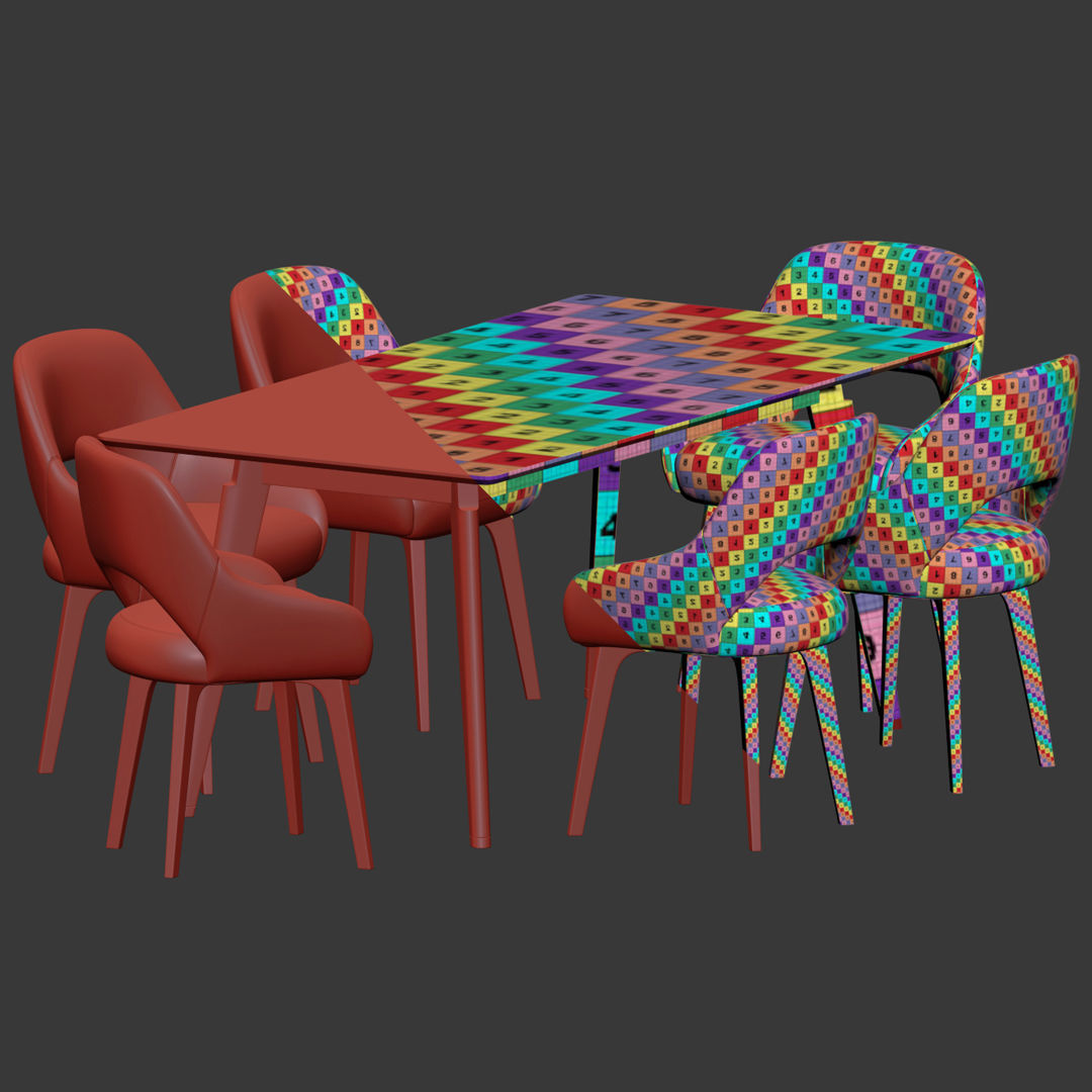 Dining Set 26 3D model_4