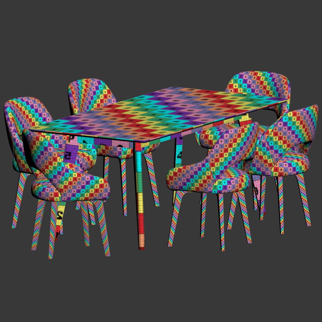 Dining Set 26 3D model_3