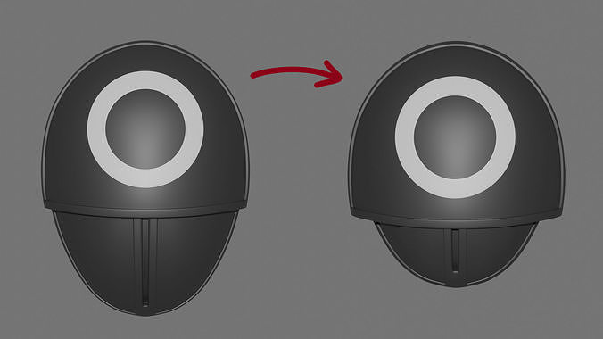 Squid Game Retractable Mask 3D model