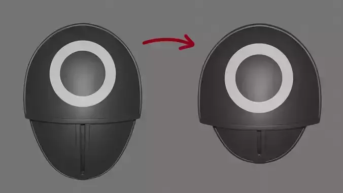 Squid Game Retractable Mask 3D model