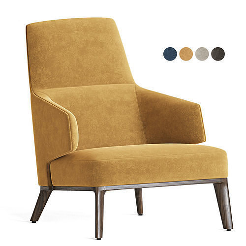 Bergere Armchair Amanda 3D model