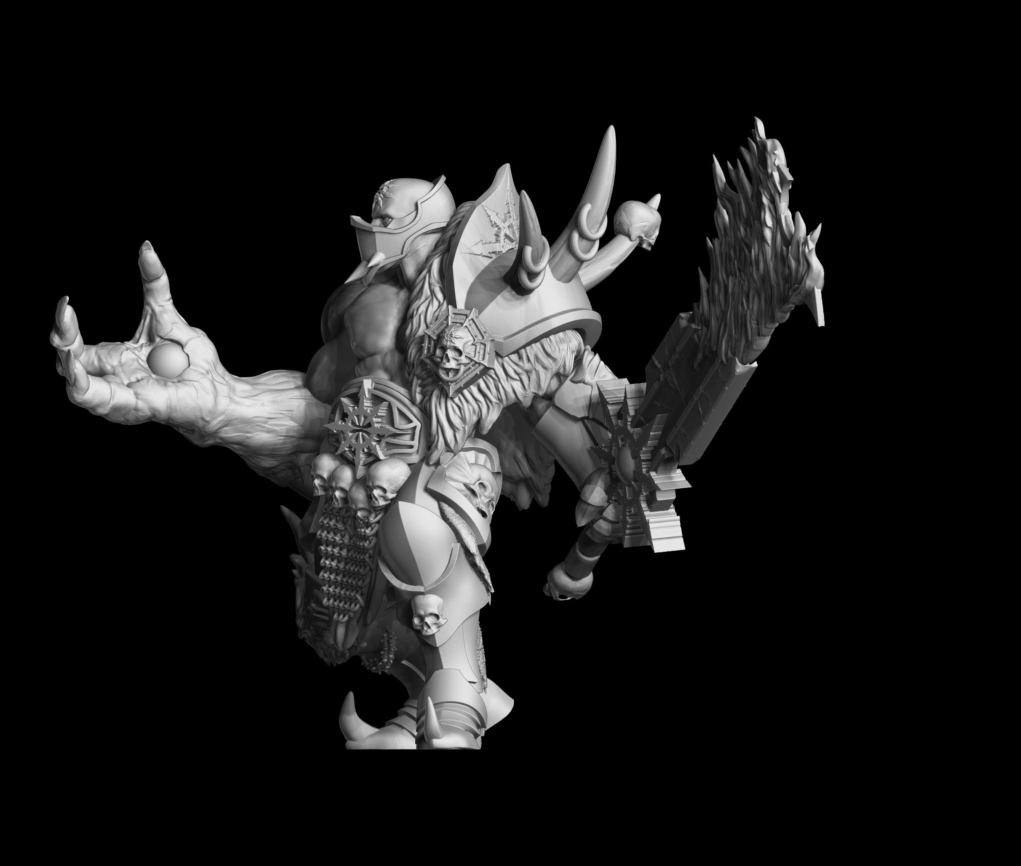 Nightmare warhammer figure 3D print model_7