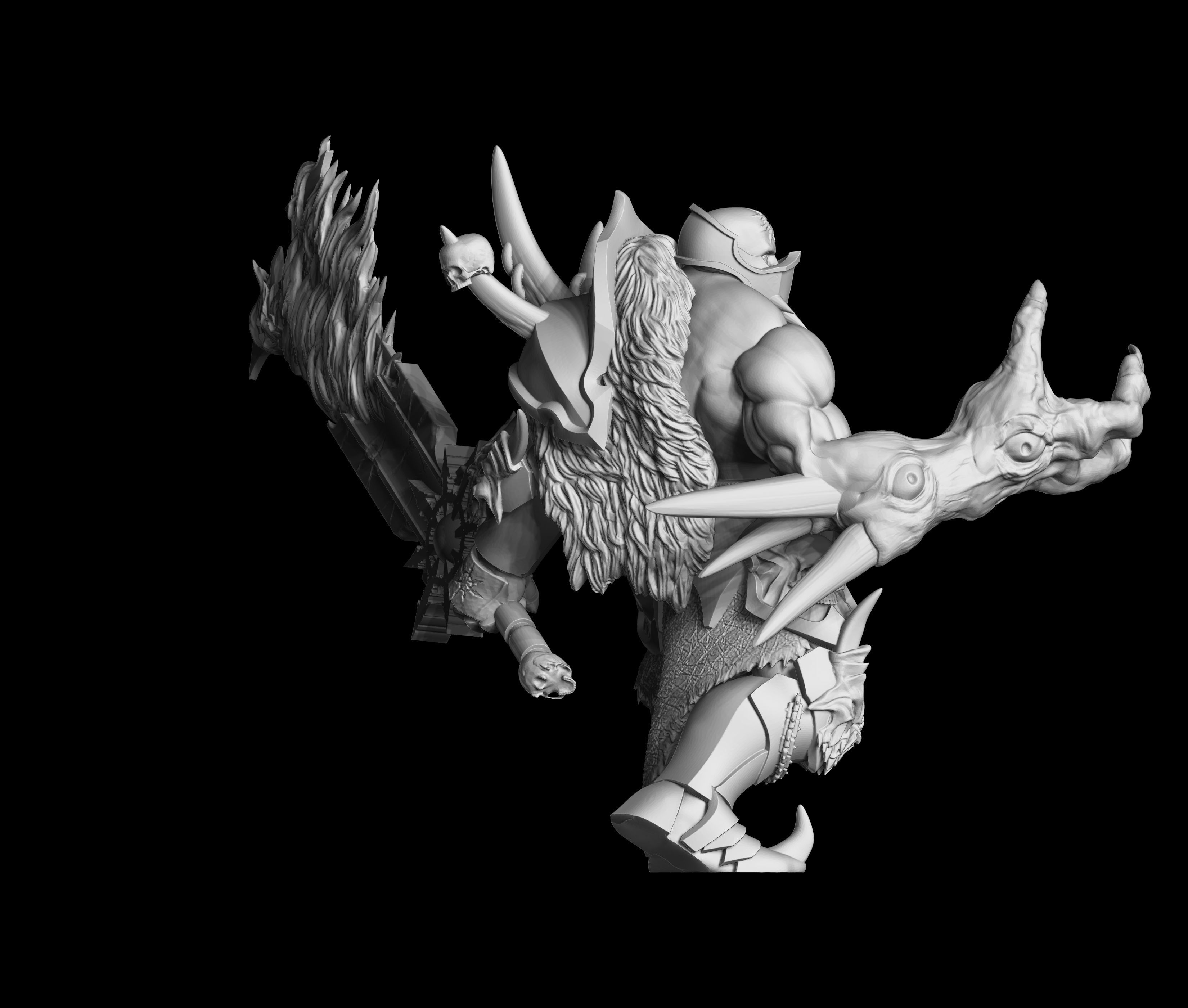Nightmare warhammer figure 3D print model_3