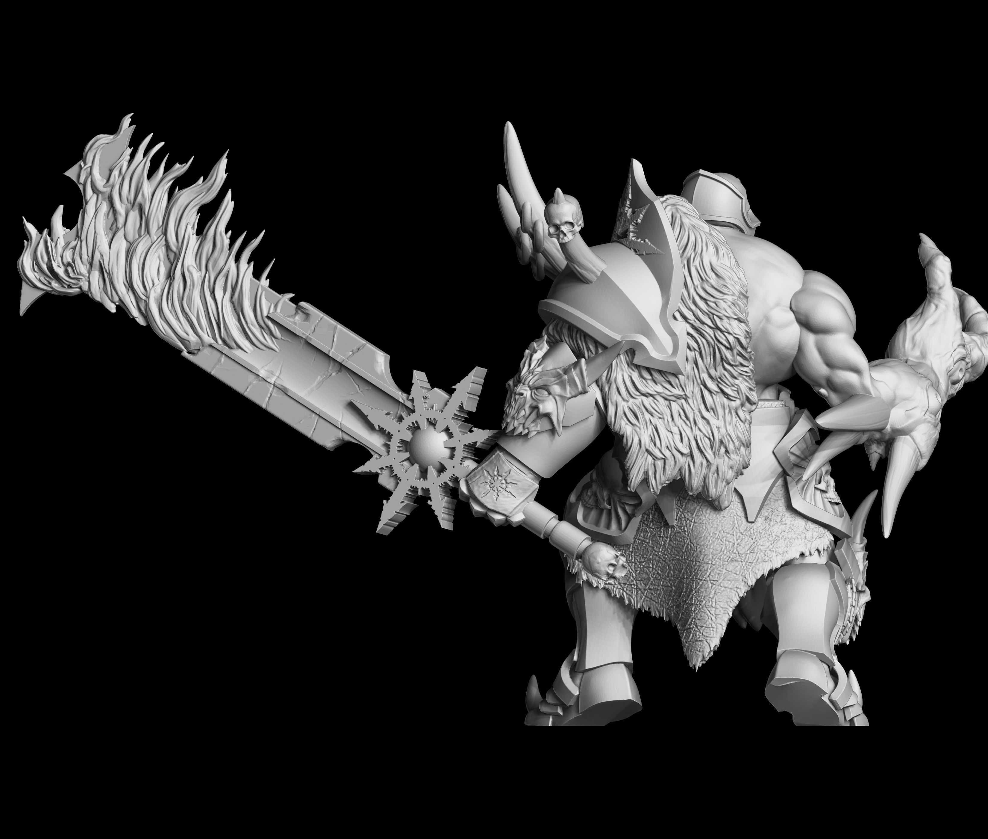 Nightmare warhammer figure 3D print model_4