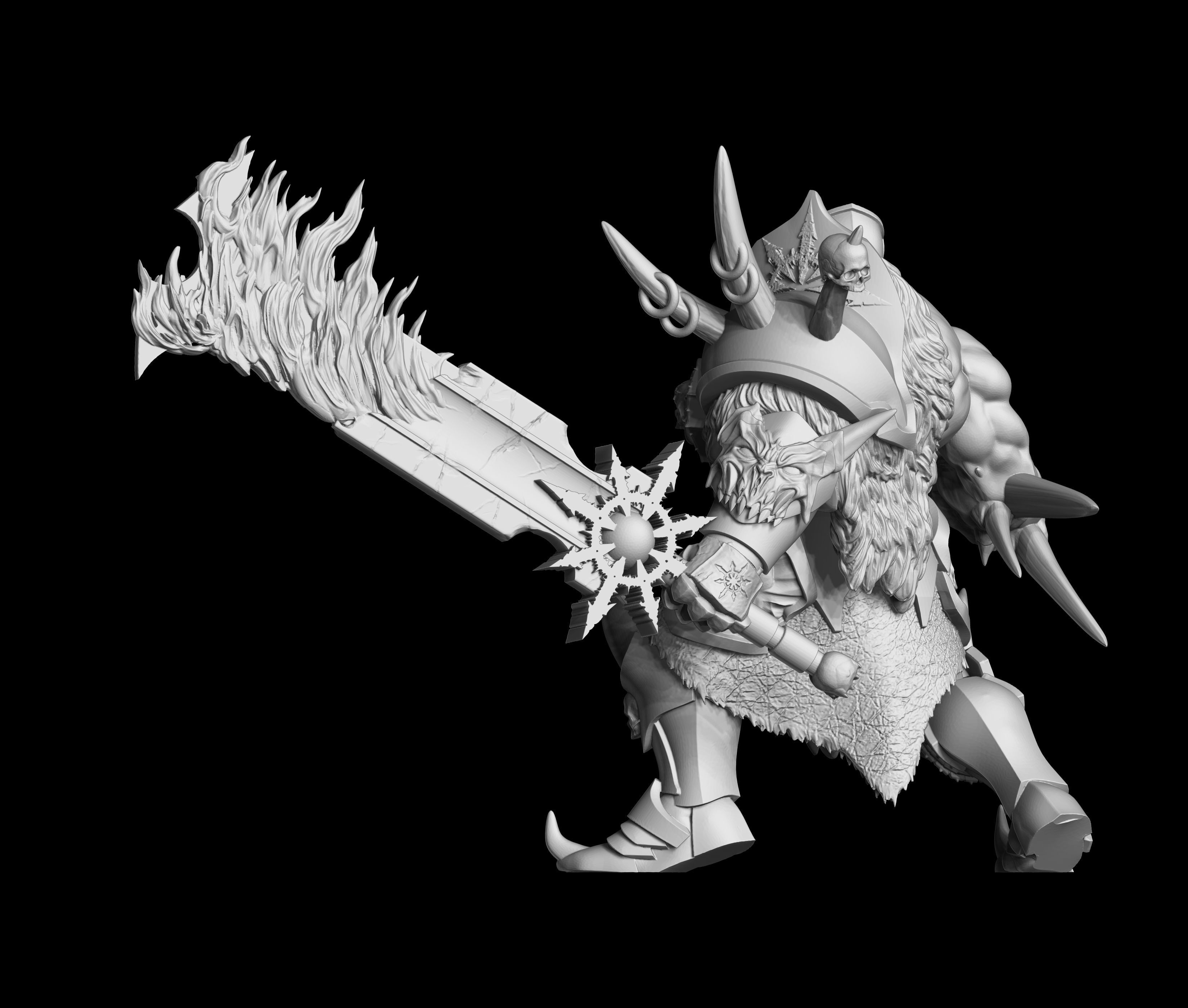 Nightmare warhammer figure 3D print model_5