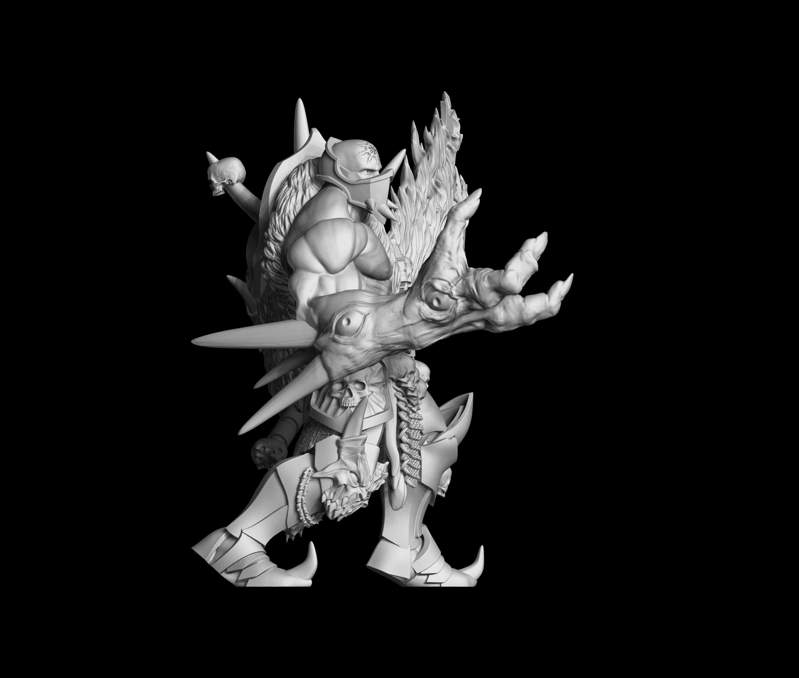 Nightmare warhammer figure 3D print model_2