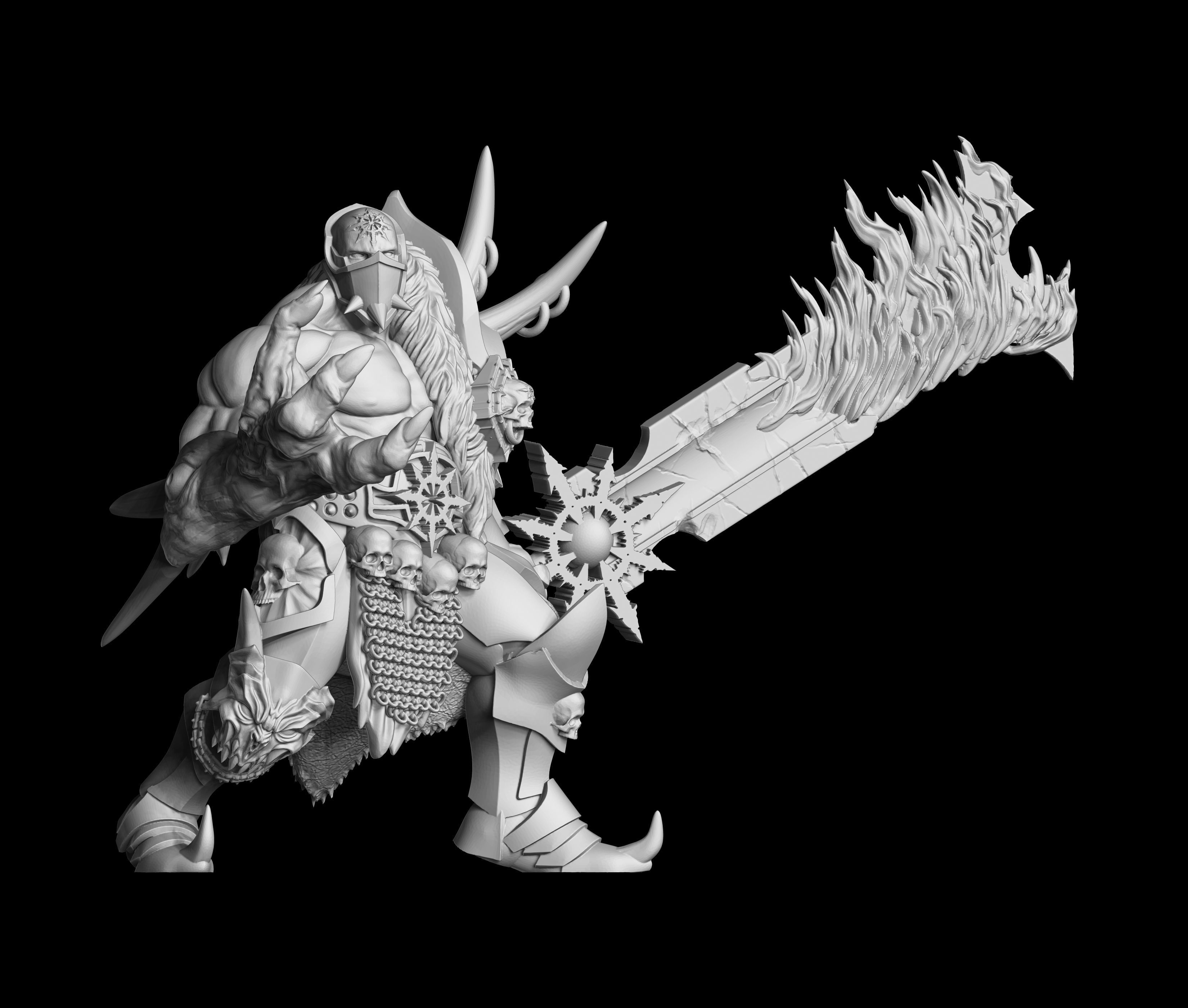 Nightmare warhammer figure 3D print model_1