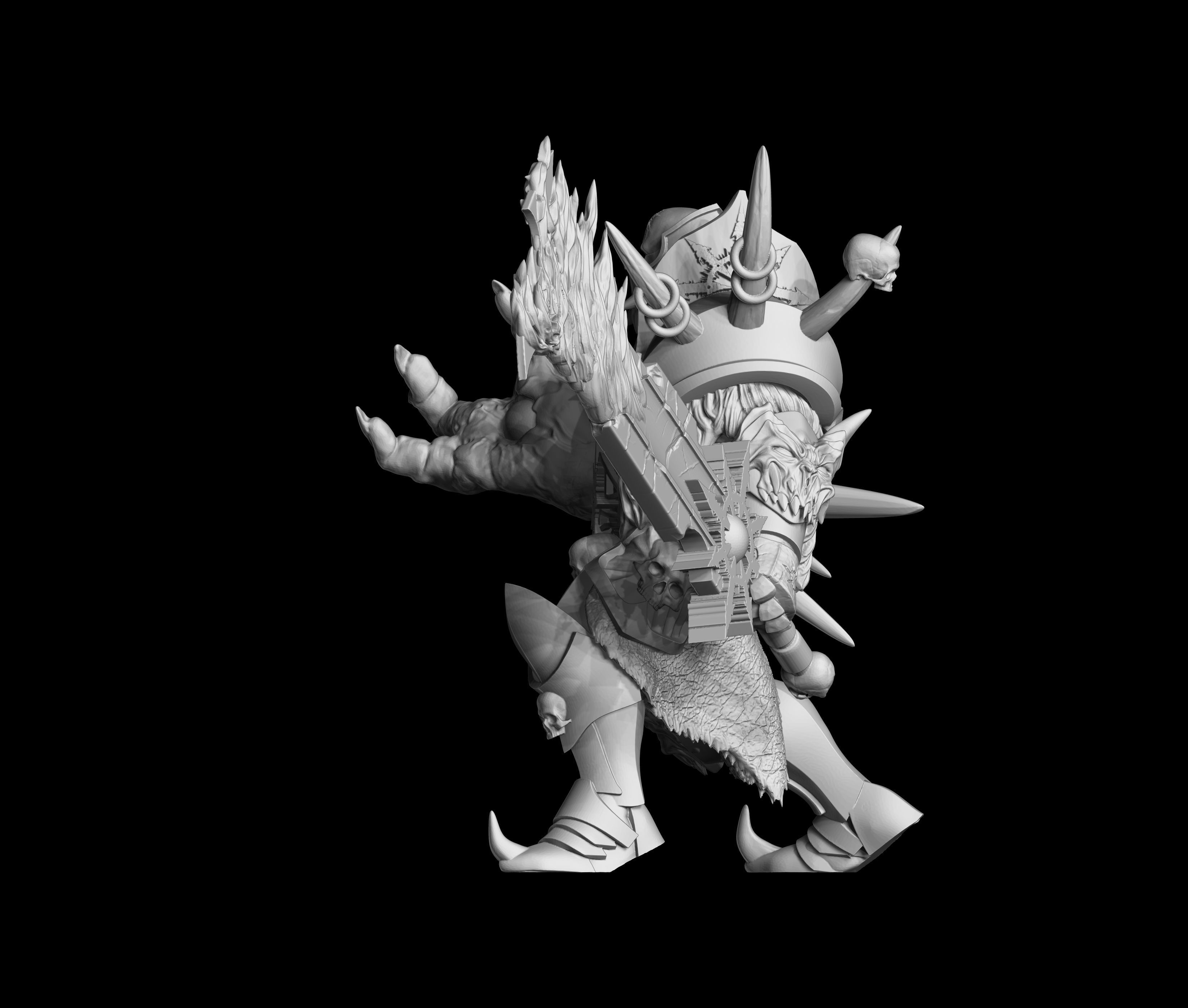 Nightmare warhammer figure 3D print model_6