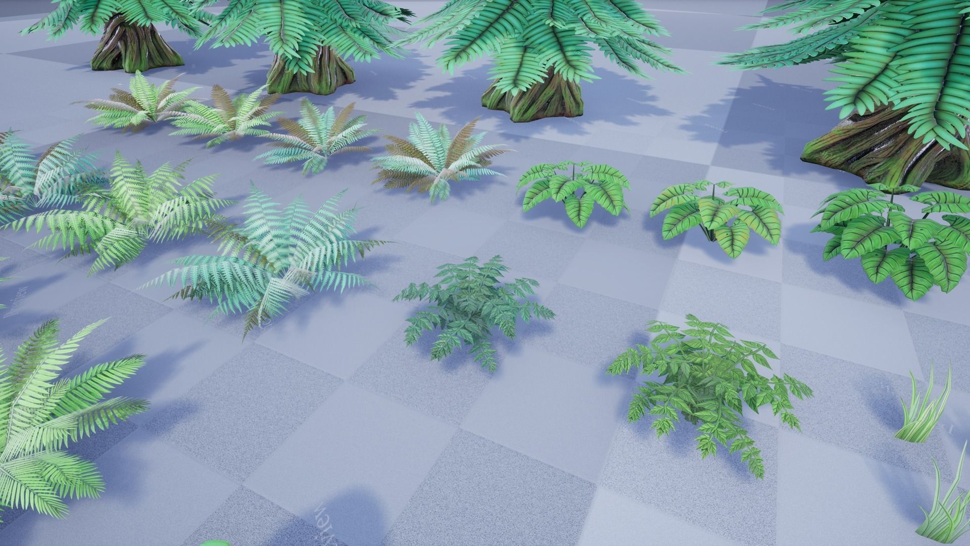 Stylized Plant Low-poly 3D model_12